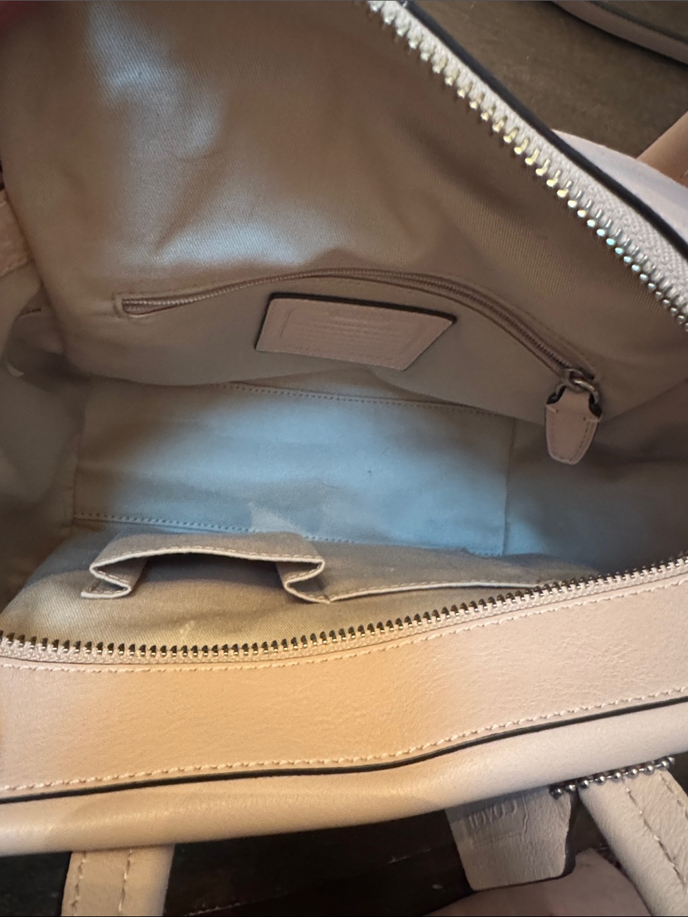 Coach Pebbled Leather Mini Satchel - Light Blush - Picture 6 of 6